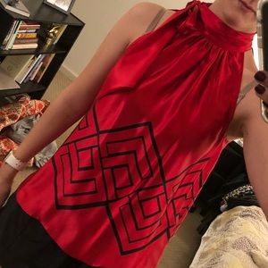 Michael Kors Red Silk Blouse